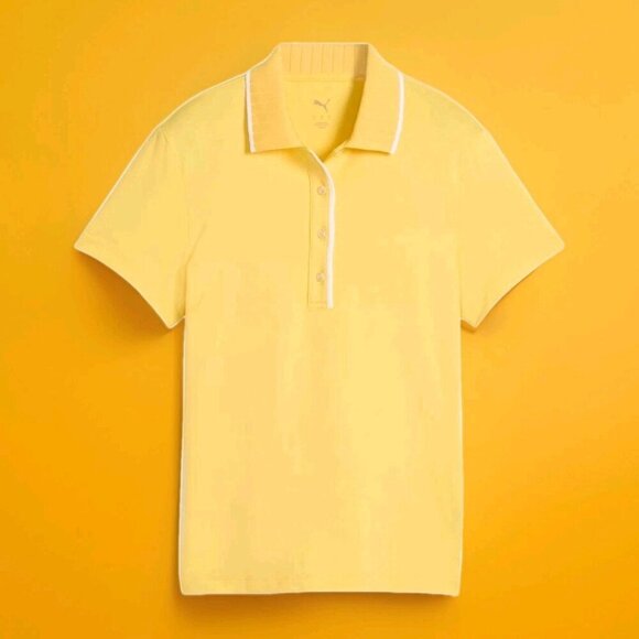 Puma Tops - NWT Puma X Dani Dazey Women's Cloudspun Bridges Golf Polo Yellow Medium CR50